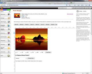 Image Cropping within the CMS online